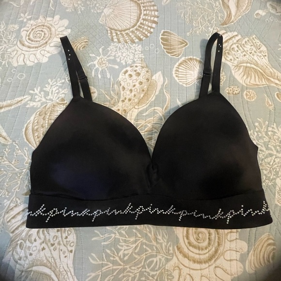 PINK Victoria's Secret Other - PINK Victoria's Secret Black Wireless Bra with Adjustable Straps